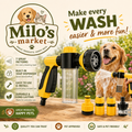 Pet Dog Wash Outdoor, High-Pressure Pet Shower Sprayer Dog Shower Brush And Pet Grooming Comb For Watering Flowers, Car Washing, Pet Bathing